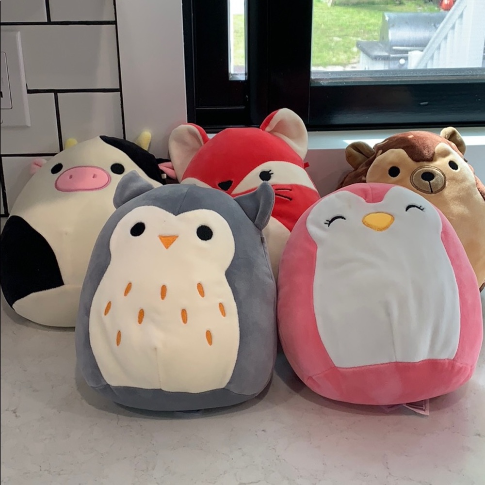 5 squishmallow stuff animals